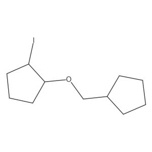 1-(Cyclopentylmethoxy)-2-iodocyclopentane结构式