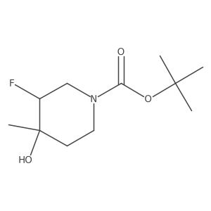 tert-butyl (3R,4S)-3-fluoro-4-hydroxy-4-methylpiperidine-1-carboxylate Structure