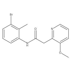 N-(3-Bromo-2-methylphenyl)-3-methoxy-2-pyridineacetamide结构式