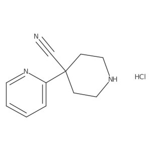 4-(Pyridin-2-yl)piperidine-4-carbonitrile hydrochloride Structure