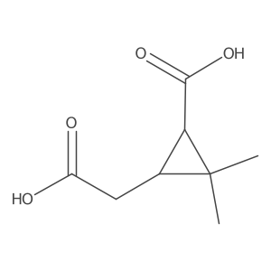 trans-3-(Carboxymethyl)-2,2-dimethylcyclopropane-1-carboxylic Acid结构式