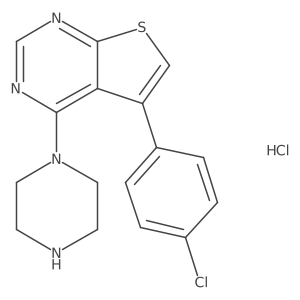5-(4-Chlorophenyl)-4-(1-piperazinyl)-thieno[2,3-d]pyrimidine hydrochloride Structure
