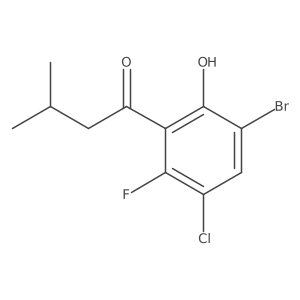 1-(3-Bromo-5-chloro-6-fluoro-2-hydroxyphenyl)-3-methylbutan-1-one Structure