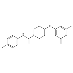 4-((6-methyl-2-oxo-2H-pyran-4-yl)oxy)-N-(p-tolyl)piperidine-1-carboxamide结构式