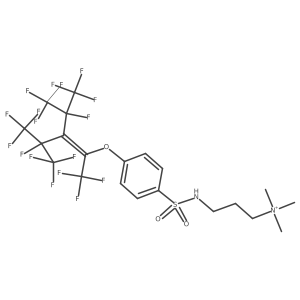 N,N,N-Trimethyl-3-[[[4-[[3,4,4,4-tetrafluoro-2-[1,2,2,2-tetrafluoro-1-(trifluoromethyl)ethyl]-1,3-bis(trifluoromethyl)-1-buten-1-yl]oxy]phenyl]sulfonyl]amino]-1-propanaminium结构式