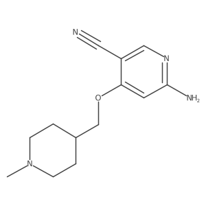 6-Amino-4-((1-methylpiperidin-4-yl)methoxy)nicotinonitrile Structure
