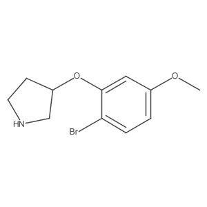 3-(2-Bromo-5-methoxyphenoxy)pyrrolidine结构式