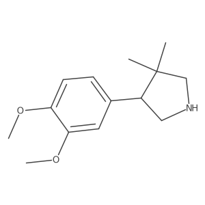 4-(3,4-Dimethoxyphenyl)-3,3-dimethylpyrrolidine结构式