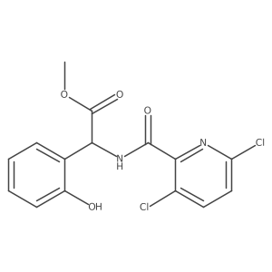 Methyl 2-[(3,6-dichloropyridin-2-yl)formamido]-2-(2-hydroxyphenyl)acetate结构式