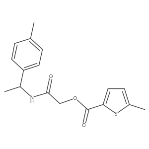 {[1-(4-Methylphenyl)ethyl]carbamoyl}methyl 5-methylthiophene-2-carboxylate Structure