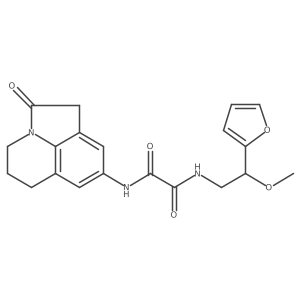 N'-[2-(furan-2-yl)-2-methoxyethyl]-N-{2-oxo-1-azatricyclo[6.3.1.0^{4,12}]dodeca-4,6,8(12)-trien-6-yl}ethanediamide结构式