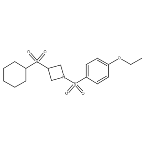 3-(Cyclohexylsulfonyl)-1-((4-ethoxyphenyl)sulfonyl)azetidine结构式