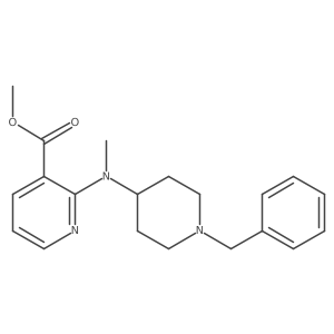 1-Benzyl-4-(N-methyl-N-(3-methoxycarbonyl-2-pyridyl)amino)piperidine Structure