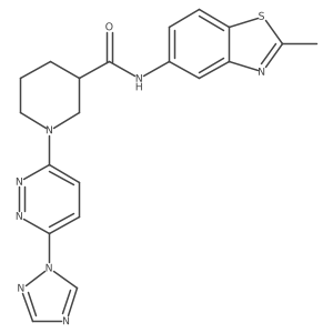 1-(6-(1H-1,2,4-triazol-1-yl)pyridazin-3-yl)-N-(2-methylbenzo[d]thiazol-5-yl)piperidine-3-carboxamide Structure