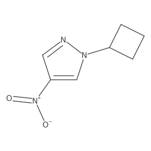 1-Cyclobutyl-4-nitro-1H-pyrazole结构式