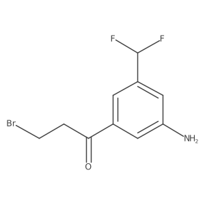 1-(3-Amino-5-(difluoromethyl)phenyl)-3-bromopropan-1-one Structure