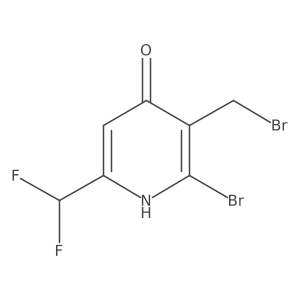 2-Bromo-3-(bromomethyl)-6-(difluoromethyl)pyridin-4-ol Structure