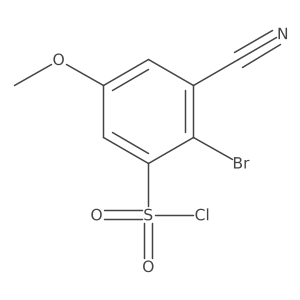 2-Bromo-3-cyano-5-methoxybenzenesulfonyl chloride结构式