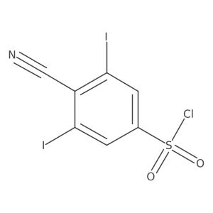 4-Cyano-3,5-diiodobenzene-1-sulfonyl chloride Structure