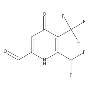 2-(Difluoromethyl)-4-hydroxy-3-(trifluoromethyl)pyridine-6-carboxaldehyde结构式