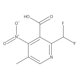 2-(Difluoromethyl)-5-methyl-4-nitropyridine-3-carboxylic acid结构式