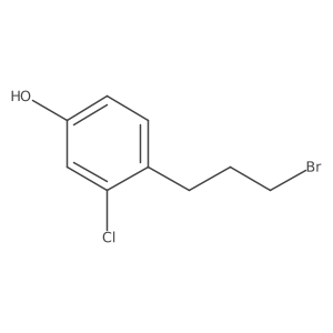 4-(3-Bromopropyl)-3-chlorophenol结构式
