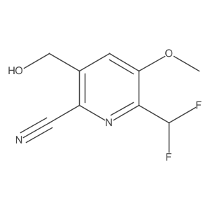 6-(Difluoromethyl)-3-(hydroxymethyl)-5-methoxypicolinonitrile结构式