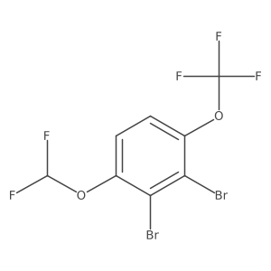 1,2-Dibromo-3-difluoromethoxy-6-(trifluoromethoxy)benzene结构式