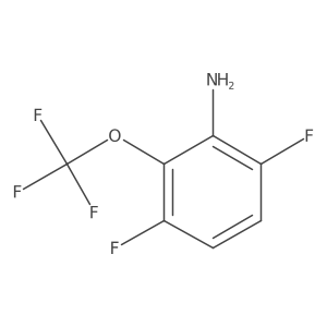 3,6-Difluoro-2-(trifluoromethoxy)aniline结构式