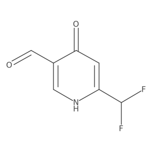 2-(Difluoromethyl)-4-hydroxypyridine-5-carboxaldehyde结构式