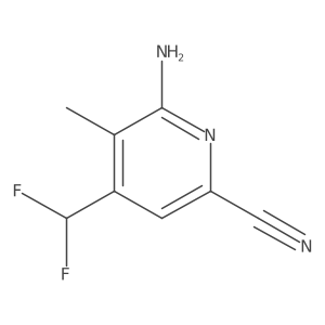 6-Amino-4-(difluoromethyl)-5-methylpicolinonitrile Structure
