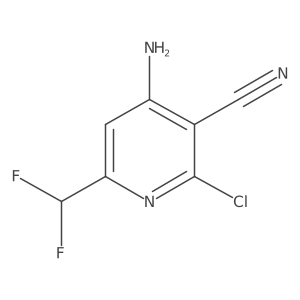 4-Amino-2-chloro-6-(difluoromethyl)nicotinonitrile Structure