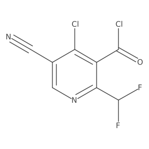 4-Chloro-5-cyano-2-(difluoromethyl)nicotinoyl chloride Structure