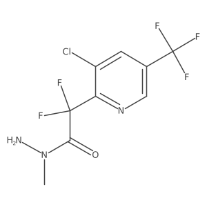 2-(3-chloro-5-(trifluoromethyl)pyridin-2-yl)-2,2-difluoro-N-methylacetohydrazide结构式