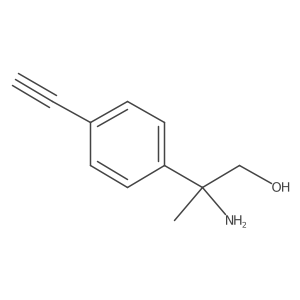 2-Amino-2-(4-ethynylphenyl)propan-1-ol结构式