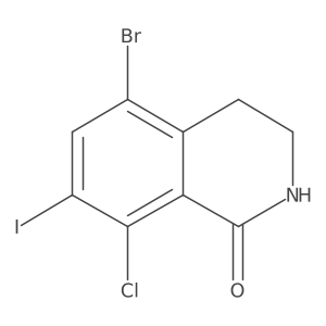 5-bromo-8-chloro-7-iodo-3,4-dihydroisoquinolin-1(2H)-one结构式