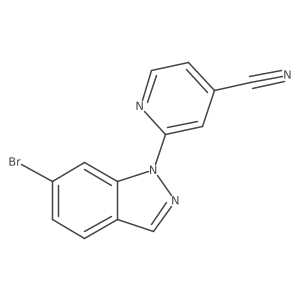2-(6-Bromo-1H-indazol-1-yl)-4-pyridinecarbonitrile结构式