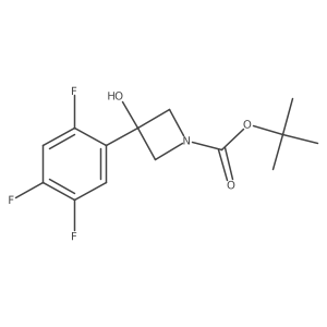 tert-Butyl 3-hydroxy-3-(2,4,5-trifluorophenyl)azetidine-1-carboxylate Structure