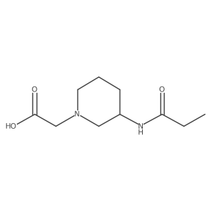 2-(3-Propanamidopiperidin-1-yl)acetic acid Structure