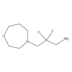 2,2-Difluoro-3-(1,4-oxazepan-4-yl)propan-1-amine Structure
