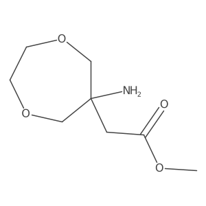 Methyl 2-(6-amino-1,4-dioxepan-6-yl)acetate结构式