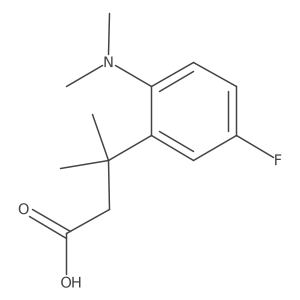 3-[2-(Dimethylamino)-5-fluorophenyl]-3-methylbutanoic acid Structure