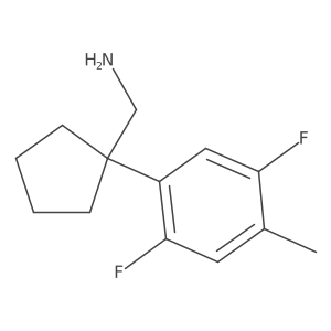 [1-(2,5-Difluoro-4-methylphenyl)cyclopentyl]methanamine结构式