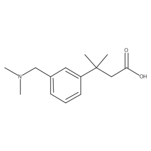 3-{3-[(Dimethylamino)methyl]phenyl}-3-methylbutanoic acid结构式