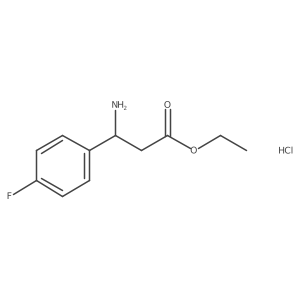 Ethyl 3-amino-3-(4-fluorophenyl)propanoate hydrochloride结构式
