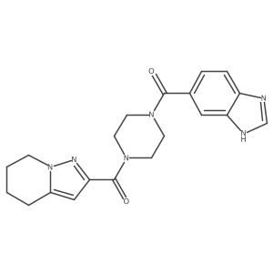 (4-(1H-benzo[d]imidazole-5-carbonyl)piperazin-1-yl)(4,5,6,7-tetrahydropyrazolo[1,5-a]pyridin-2-yl)methanone Structure