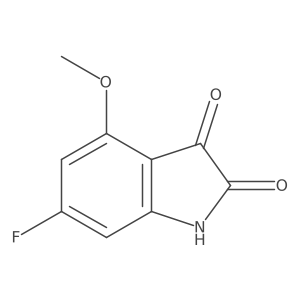 6-Fluoro-4-methoxy-2,3-dihydro-1h-indole-2,3-dione结构式