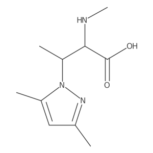 3-(3,5-dimethyl-1H-pyrazol-1-yl)-2-(methylamino)butanoic acid结构式