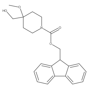 (9H-fluoren-9-yl)methyl 4-(hydroxymethyl)-4-methoxypiperidine-1-carboxylate结构式