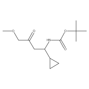 tert-butyl N-(1-cyclopropyl-4-methoxy-3-oxobutyl)carbamate结构式